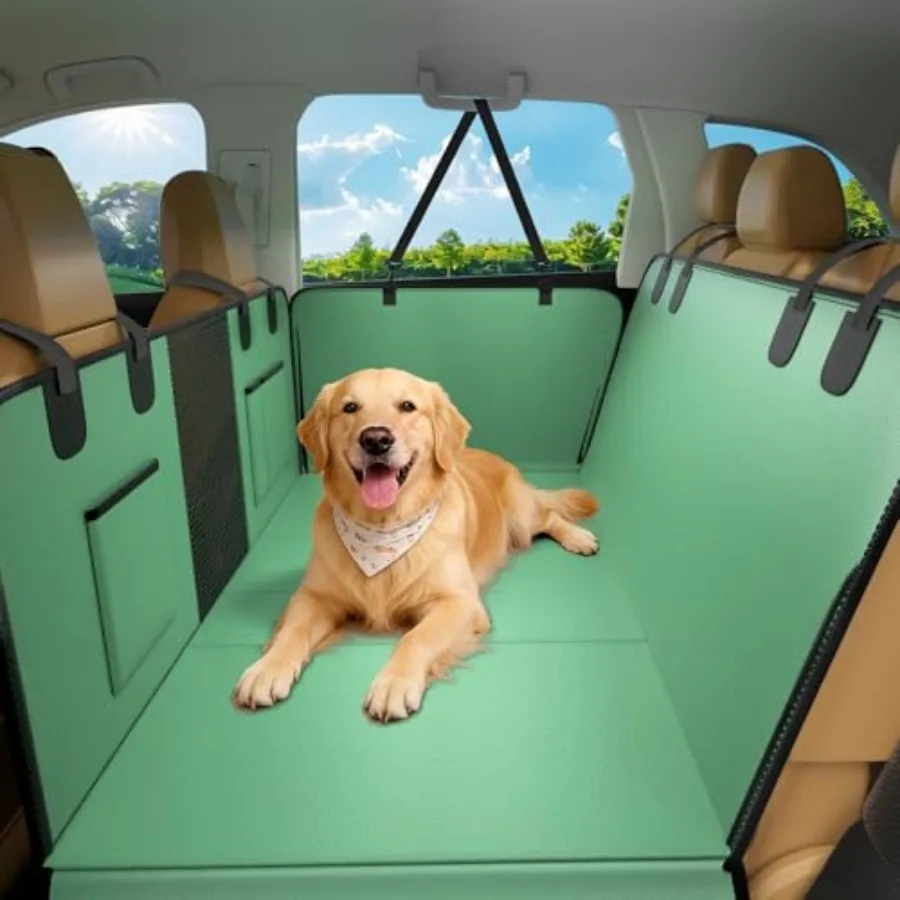 Dog Car Seat Cover for Back Seat 52"x65" Waterproof Hard-Bottom Hammock with Side Flaps Heavy-Duty 450lbs Non-Slip and Scratch-
Dog Car Seat Cover for Back Seat 52"x65" Waterproof Hard-Bottom Hammock with Side Flaps Heavy-Duty 450lbs Non-Slip and Scratch-