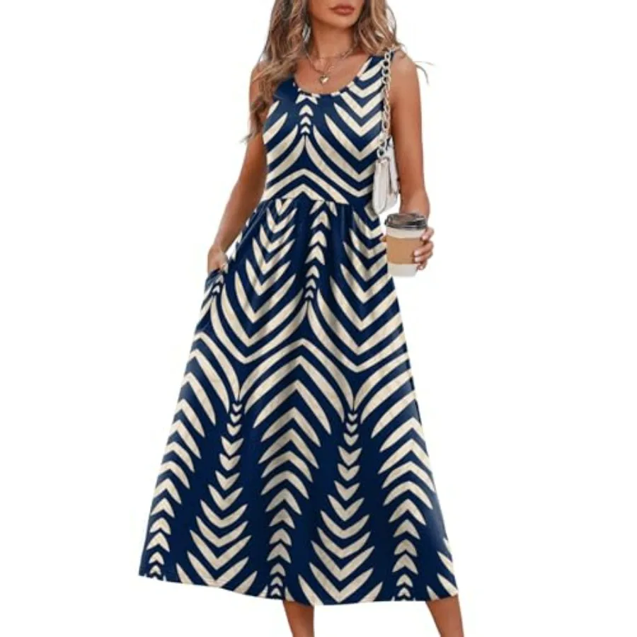 WIHOLL Summer Dresses for Women Flowy Casual Midi Dress Beach Vacation Sundresses with Pockets
WIHOLL Summer Dresses for Women Flowy Casual Midi Dress Beach Vacation Sundresses with Pockets