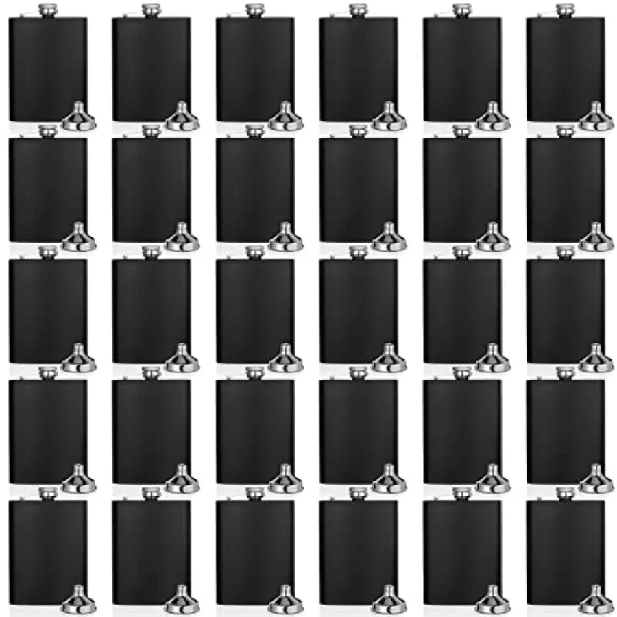 30 Pieces Hip Flasks Set Stainless Steel Liquor Flask with Funnel Metal Leak Proof Flask Pocket Whiskey Flasks for Men Women Br
30 Pieces Hip Flasks Set Stainless Steel Liquor Flask with Funnel Metal Leak Proof Flask Pocket Whiskey Flasks for Men Women Br