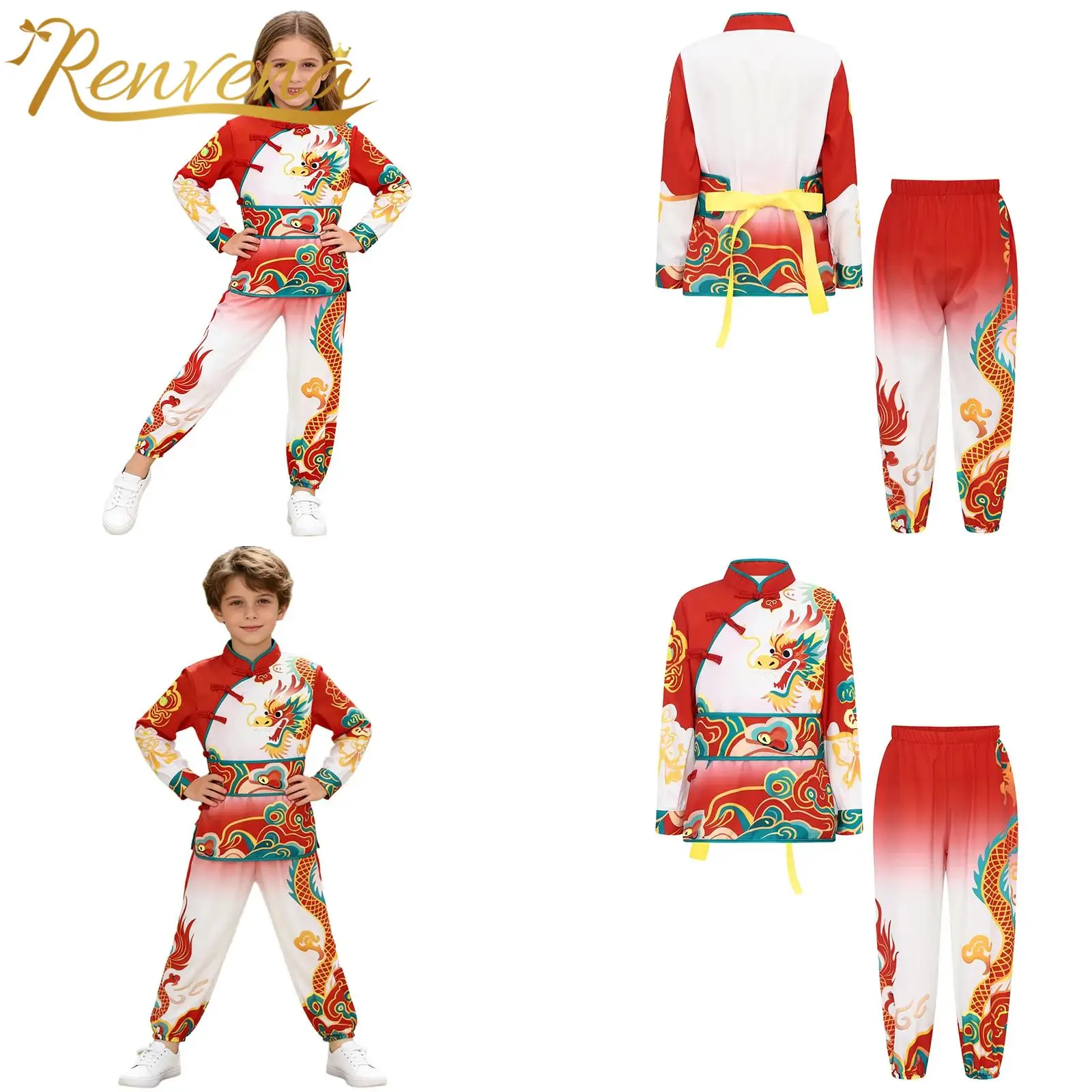 Kids Chinese Traditional Festival Outfit Kung Fu Uniforms Martial Arts Suits Wushu Suits Children New Year Performance Clothing
Kids Chinese Traditional Festival Outfit Kung Fu Uniforms Martial Arts Suits Wushu Suits Children New Year Performance Clothing