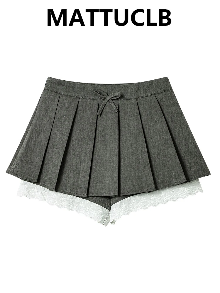 Summer Women Harajuku Y2k 2000s Aesthetic Mini Pleated Lace Skirt Shoujo Korean Kpop Skirt Culottes College Style Culottes New
Summer Women Harajuku Y2k 2000s Aesthetic Mini Pleated Lace Skirt Shoujo Korean Kpop Skirt Culottes College Style Culottes New