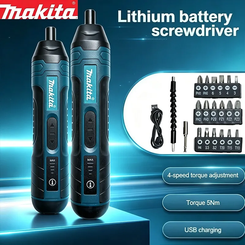 Makita Cordless Electric Screwdriver Set 2pcs/20pcs/105pcs 3.6V 5N.m Torque 1/4' Chuck 1300mAh Li-Ion Battery for Home Repair
Makita Cordless Electric Screwdriver Set 2pcs/20pcs/105pcs 3.6V 5N.m Torque 1/4' Chuck 1300mAh Li-Ion Battery for Home Repair