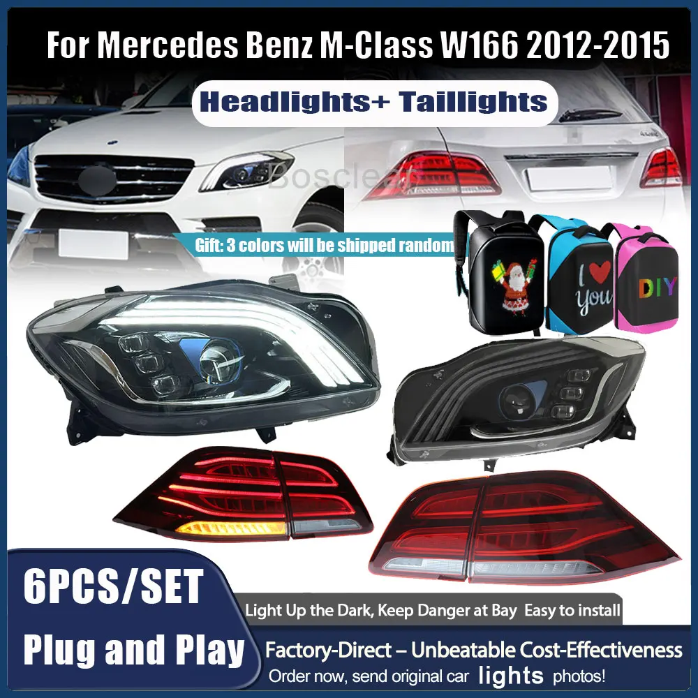 LED Headlight Taillight Assmebly for Mercedes Benz 2012 2013 2014 2015 W166 ML350 ML320 Upgrade Laser Headlamps Front Rear Light
LED Headlight Taillight Assmebly for Mercedes Benz 2012 2013 2014 2015 W166 ML350 ML320 Upgrade Laser Headlamps Front Rear Light