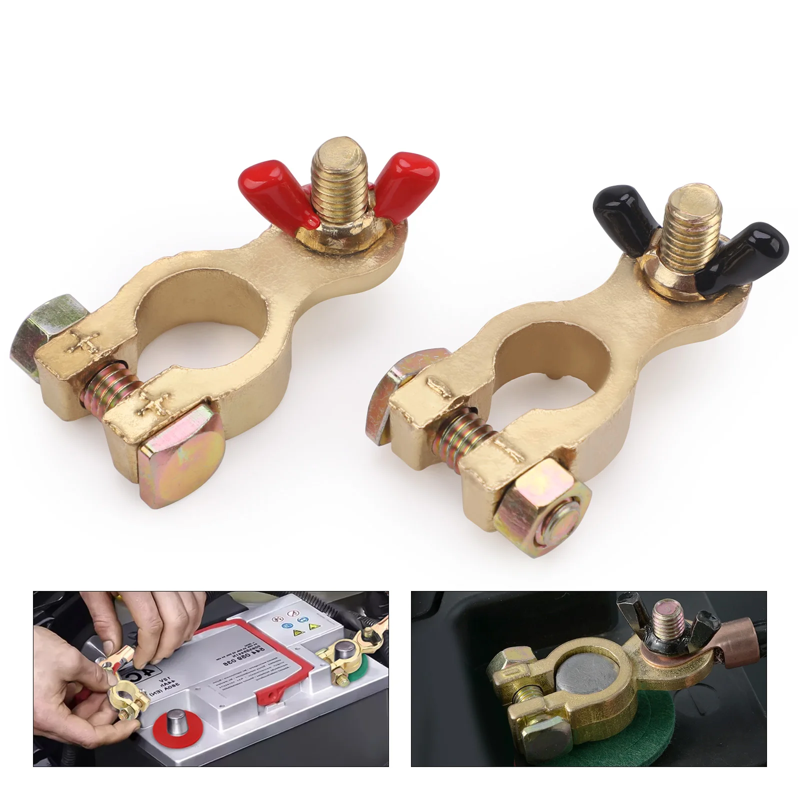 12V or 24V Voltage Easy Installation Brass Battery Pole Terminals Suitable for Motorcycles Cars Trucks Boats Caravans
12V or 24V Voltage Easy Installation Brass Battery Pole Terminals Suitable for Motorcycles Cars Trucks Boats Caravans