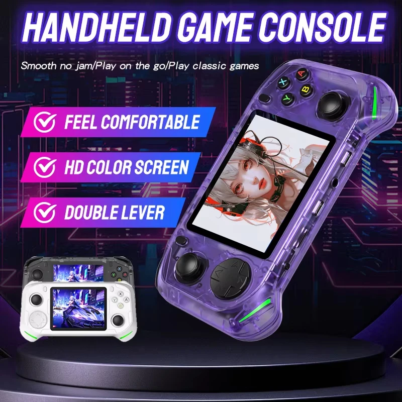 New RX6H Retro Handheld Video Game Console Linux System 3.5 Inch 640*480 IPS Screen 3000mAh Portable Pocket Video Player Games
New RX6H Retro Handheld Video Game Console Linux System 3.5 Inch 640*480 IPS Screen 3000mAh Portable Pocket Video Player Games
