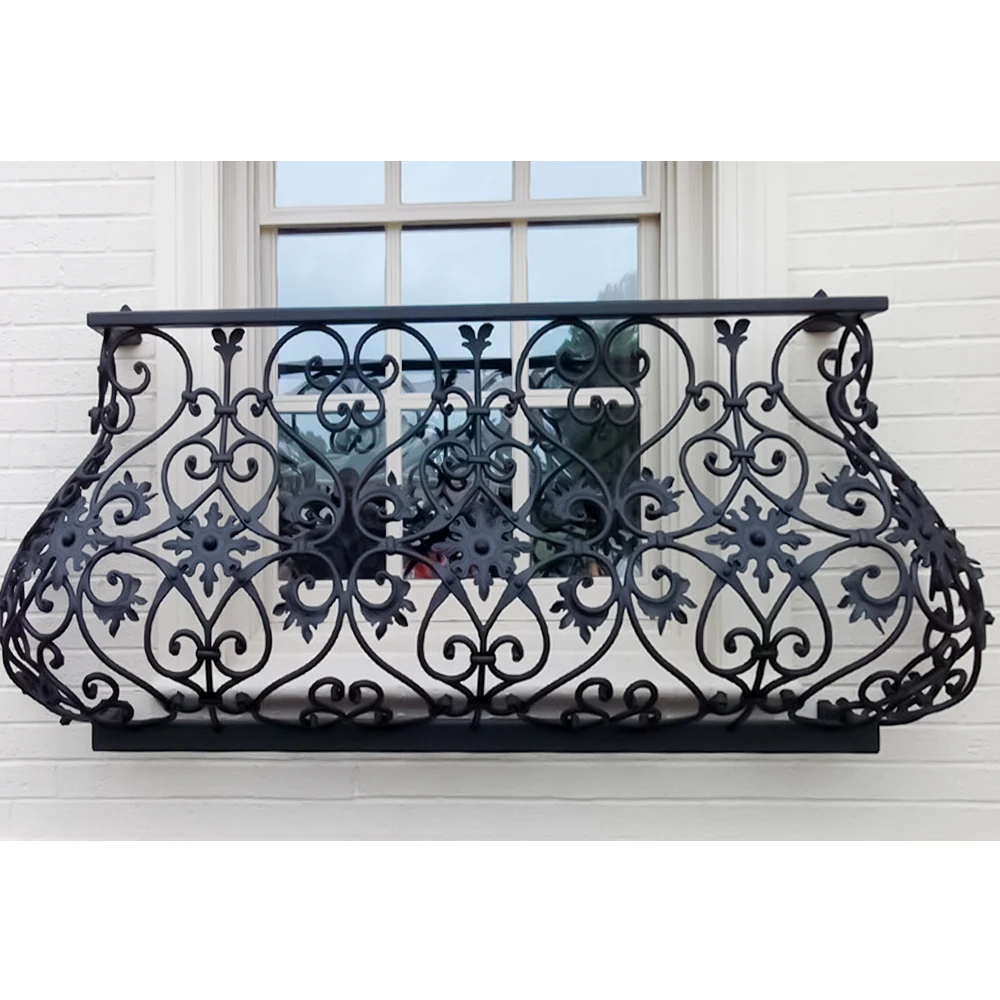 Stylish Wrought Iron Outdoor Window Railings Cast Iron Security Window Guards Balcony Decor Exterior for Houses
Stylish Wrought Iron Outdoor Window Railings Cast Iron Security Window Guards Balcony Decor Exterior for Houses