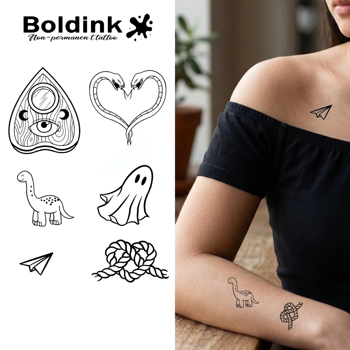 Наклейка-тату BOLDINK Mini Pattern Combo, унисекс, стильная, легко наносится, водостойкая, долговечная, держится 1-2 недели.
Наклейка-тату BOLDINK Mini Pattern Combo, унисекс, стильная, легко наносится, водостойкая, долговечная, держится 1-2 недели.