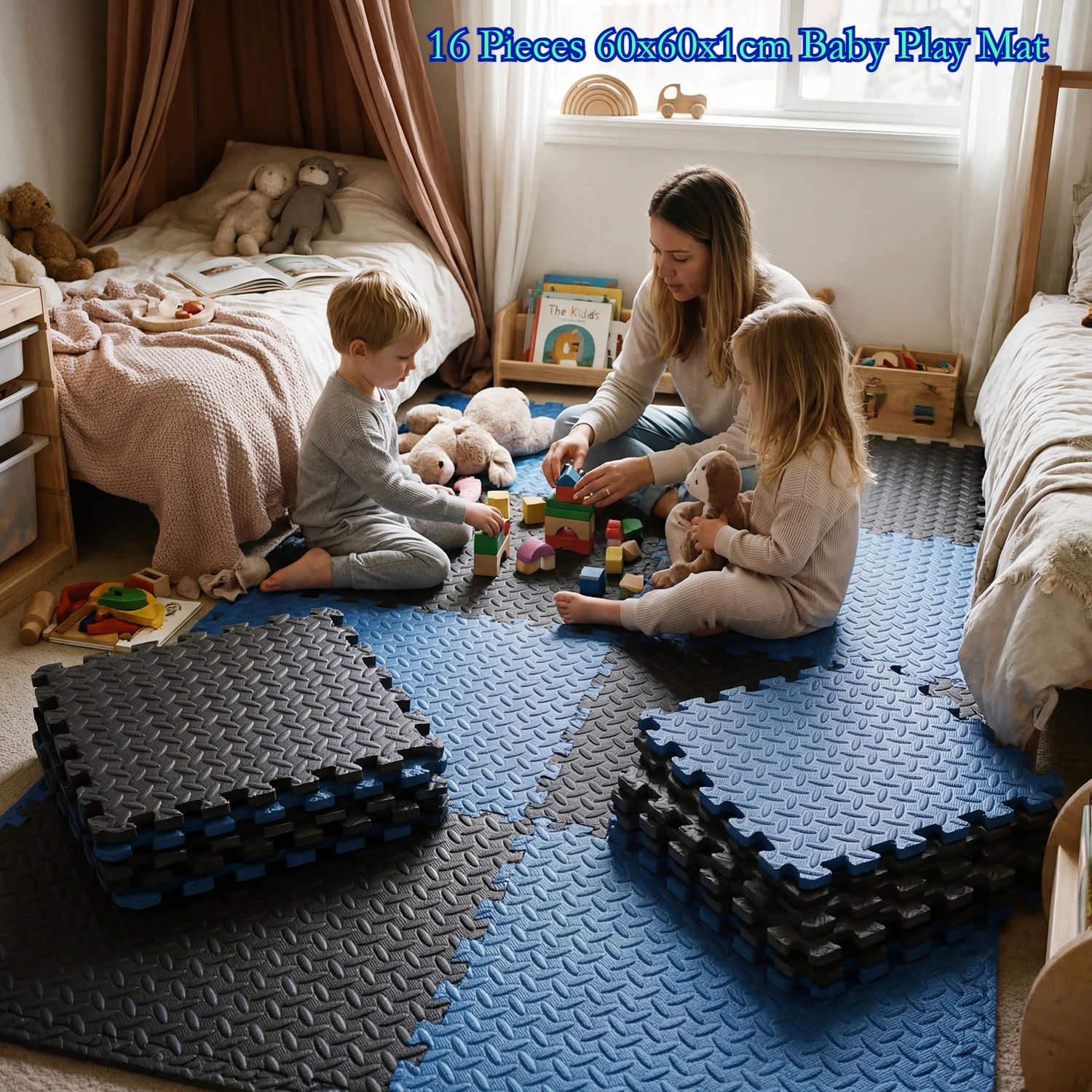 16Pcs 60x60cm Baby Play Mat for Baby Kids Foam Puzzle Floor Mat Safe Soft EVA Foam Mats for Floor Square Interlocking Play Mat
16Pcs 60x60cm Baby Play Mat for Baby Kids Foam Puzzle Floor Mat Safe Soft EVA Foam Mats for Floor Square Interlocking Play Mat