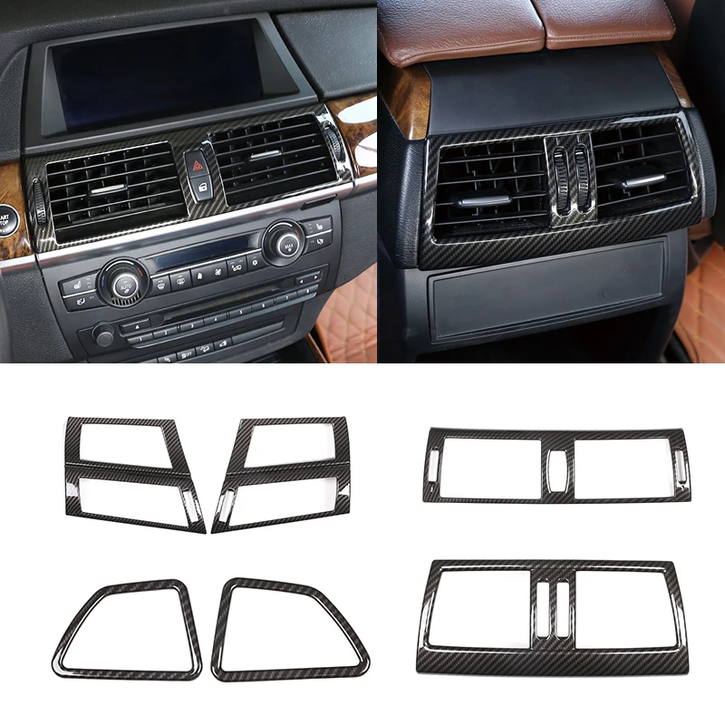 For BMW X5 X6 E70 E71 2007 - 2013 Car Carbon Fiber Style Interior Center Control Panel Dashboard Air Condition Outlet Cover Trim
For BMW X5 X6 E70 E71 2007 - 2013 Car Carbon Fiber Style Interior Center Control Panel Dashboard Air Condition Outlet Cover Trim