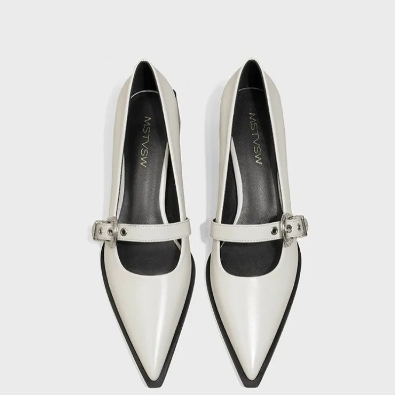 Designer Vintage Pointed Toe Women Mary Jane Shoes Fashion Shallow Buckle Shoes Spring Ladies Elegant Dress Thick Heel Shoes
Designer Vintage Pointed Toe Women Mary Jane Shoes Fashion Shallow Buckle Shoes Spring Ladies Elegant Dress Thick Heel Shoes