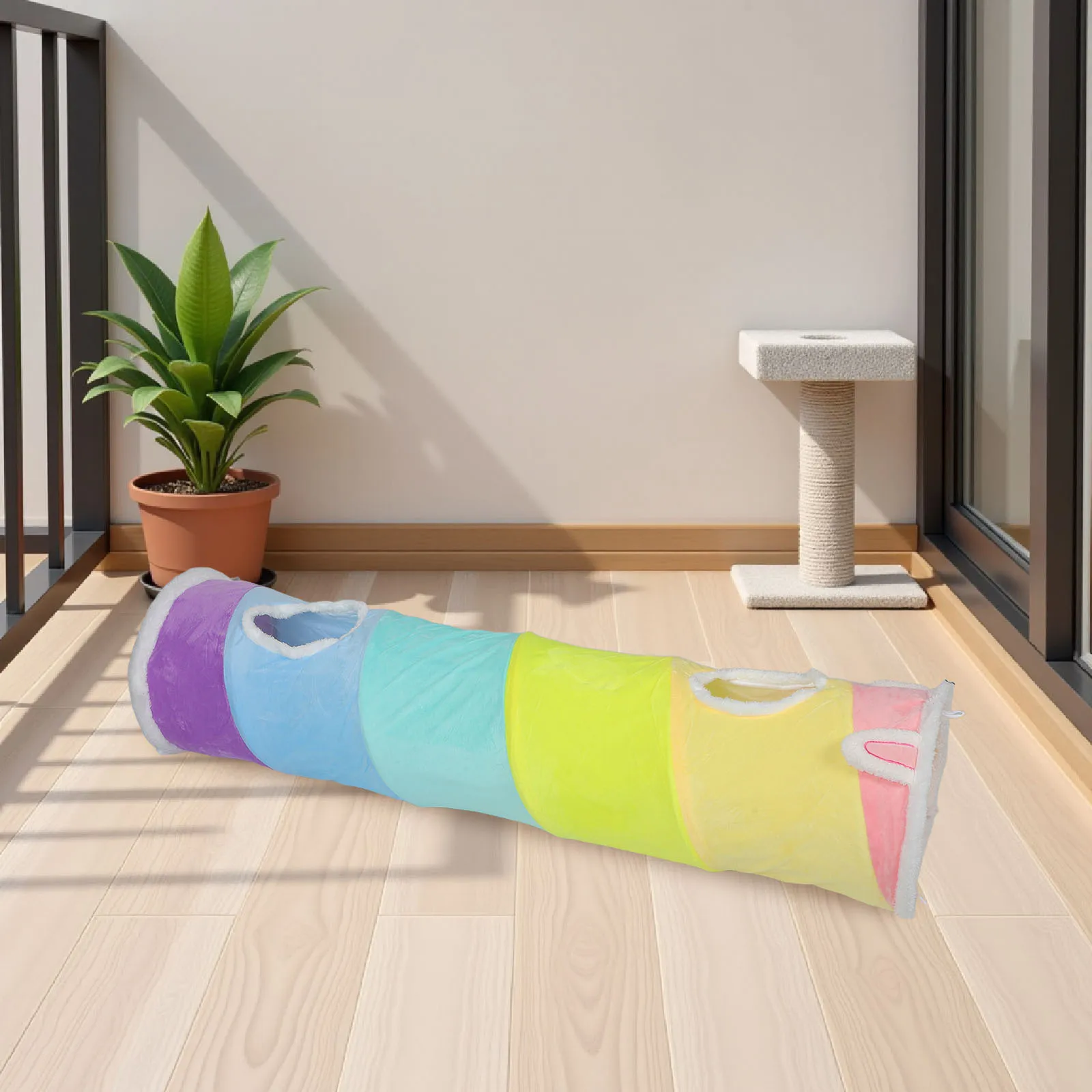 Cat Tunnel Crinkle Foldable Interactive Play Tunnel for Indoor Cats and Kittens Multi-Hole Exercise Tube Cat Tunnels
Cat Tunnel Crinkle Foldable Interactive Play Tunnel for Indoor Cats and Kittens Multi-Hole Exercise Tube Cat Tunnels