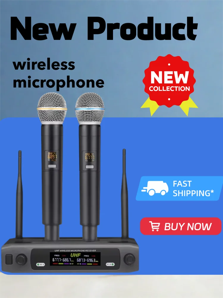 GAW-KU08 Professional UHF Dual-Channel Professional Handheld Wireless Microphone System, suitable for stage performances, music
GAW-KU08 Professional UHF Dual-Channel Professional Handheld Wireless Microphone System, suitable for stage performances, music