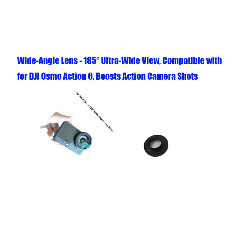 Wide-Angle Lens - 185° Ultra-Wide View, Compatible with for DJI Osmo Action 6, Boosts Action Camera Shots
Wide-Angle Lens - 185° Ultra-Wide View, Compatible with for DJI Osmo Action 6, Boosts Action Camera Shots