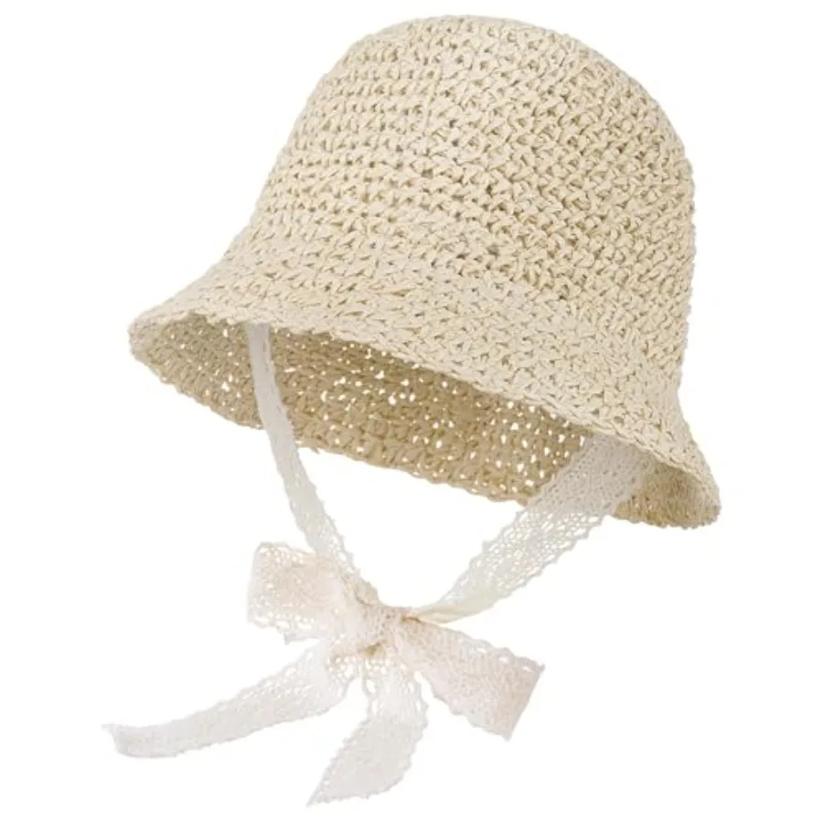 Baby Girl Straw Sun Hat, Toddler Summer Beach Hat, Soft Foldable Infant Sun Hat with Lace Bowknot, Outdoor UV Protection Cap
Baby Girl Straw Sun Hat, Toddler Summer Beach Hat, Soft Foldable Infant Sun Hat with Lace Bowknot, Outdoor UV Protection Cap