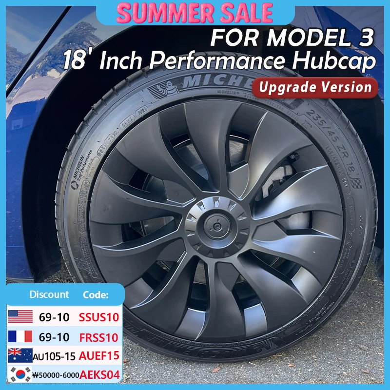 4PCS Hub Cap Car 18 Inch for Tesla Model 3 Performance Replacement Wheel Cap Automobile Full Rim Protector Accessories 2018-2023
4PCS Hub Cap Car 18 Inch for Tesla Model 3 Performance Replacement Wheel Cap Automobile Full Rim Protector Accessories 2018-2023