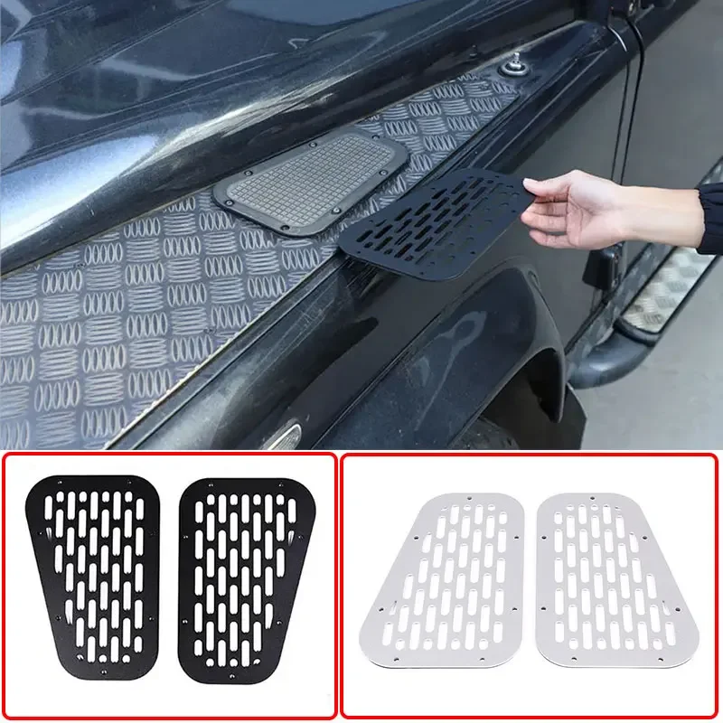 For 2004-18 Land Rover Defender 90 110 aluminum alloy car hood air outlet protective mesh cover sticker car exterior accessories
For 2004-18 Land Rover Defender 90 110 aluminum alloy car hood air outlet protective mesh cover sticker car exterior accessories