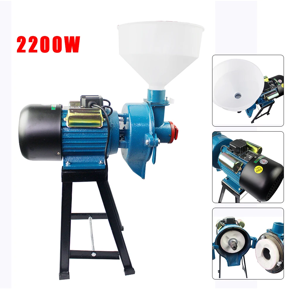 Electric Grain Mill Grinder 2200w, Soy Bean Corn Rice Grinding Machine With Pure Copper Motor,Wet Dry Grinding Easy Clean
Electric Grain Mill Grinder 2200w, Soy Bean Corn Rice Grinding Machine With Pure Copper Motor,Wet Dry Grinding Easy Clean