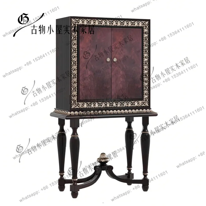 French black carved entrance cabinet/home solid wood light luxury locker storage cabinet/custom
French black carved entrance cabinet/home solid wood light luxury locker storage cabinet/custom