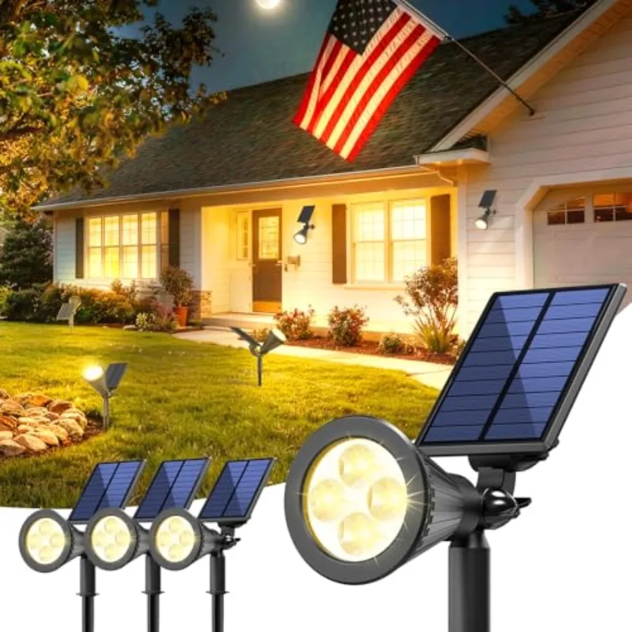 Solar Lights Outdoor Waterproof, Light, 2 Lighting Modes, Solar Powered Spotlights for Yard Garden Solar Spot Lights for Flag L
Solar Lights Outdoor Waterproof, Light, 2 Lighting Modes, Solar Powered Spotlights for Yard Garden Solar Spot Lights for Flag L