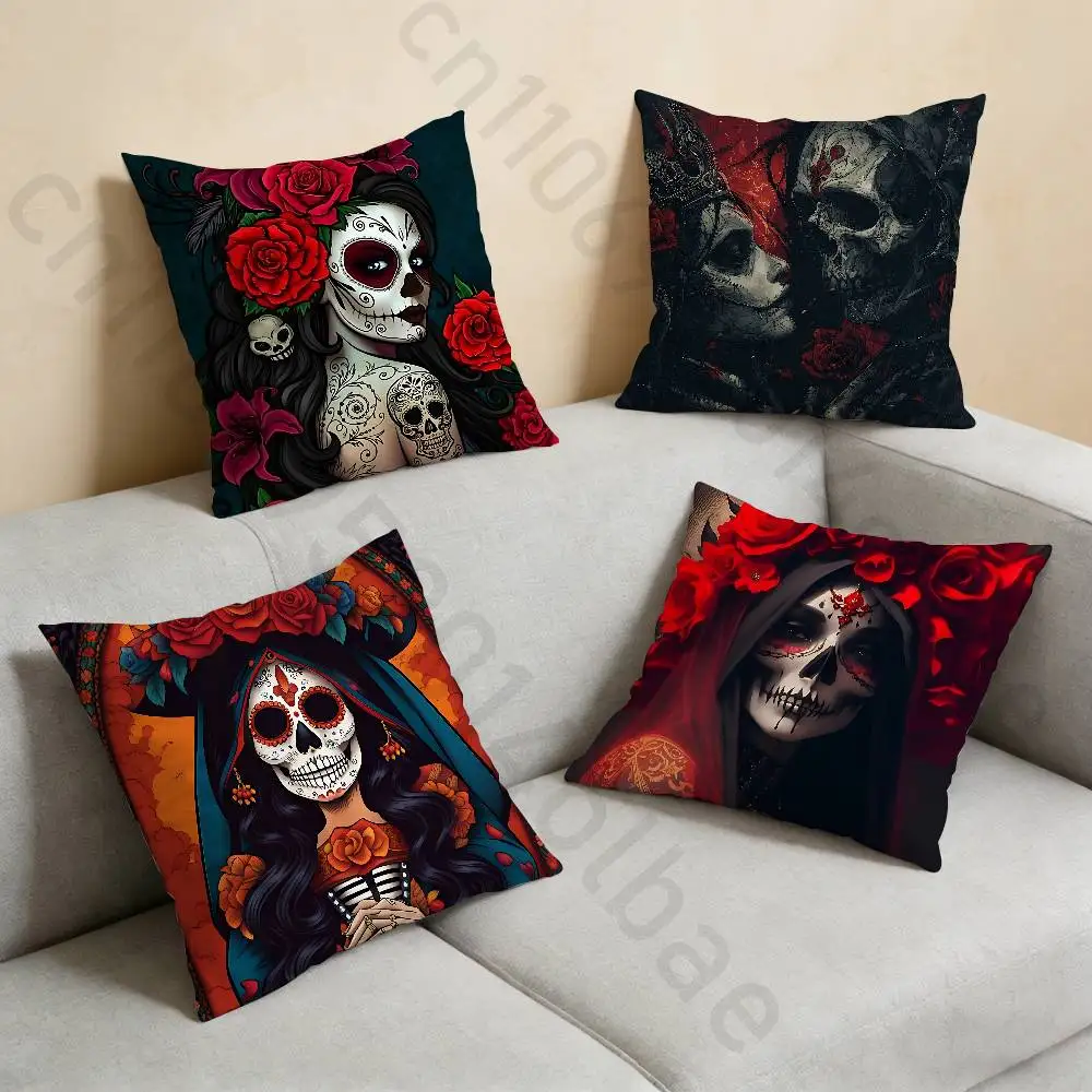 Mexican Catrina Skull Pillow Case Pillow Case Living Room Sofa Cushion Cover Suitable For Home Bedroom Room Decoration
Mexican Catrina Skull Pillow Case Pillow Case Living Room Sofa Cushion Cover Suitable For Home Bedroom Room Decoration