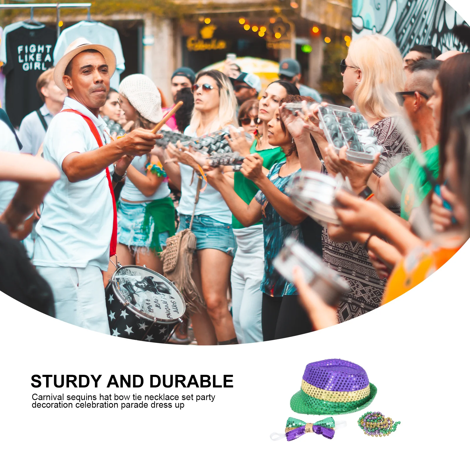 Unique Hat Necktie Necklace Kit Plastic Bow Mardi Gras Party Costume Props Lightweight Durable Festive Accessories
Unique Hat Necktie Necklace Kit Plastic Bow Mardi Gras Party Costume Props Lightweight Durable Festive Accessories