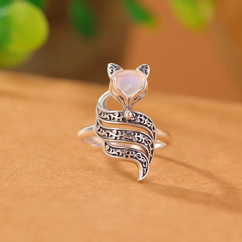 Fox Mouth Ring Female Retro Thai Silver Ethnic Style Literary temperament New Nine Tailed Fox Live Mouth Ring Female
Fox Mouth Ring Female Retro Thai Silver Ethnic Style Literary temperament New Nine Tailed Fox Live Mouth Ring Female