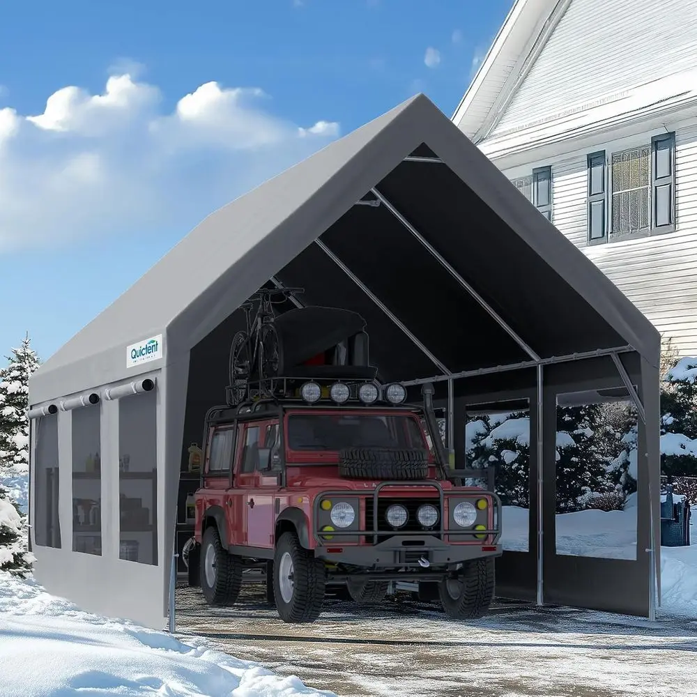 Heavy Duty 10x20 ft Carport Tent with Ultra-High Peak & Ventilation Windows, Waterproof Outdoor Canopy Shelter for Events, Stora
Heavy Duty 10x20 ft Carport Tent with Ultra-High Peak & Ventilation Windows, Waterproof Outdoor Canopy Shelter for Events, Stora