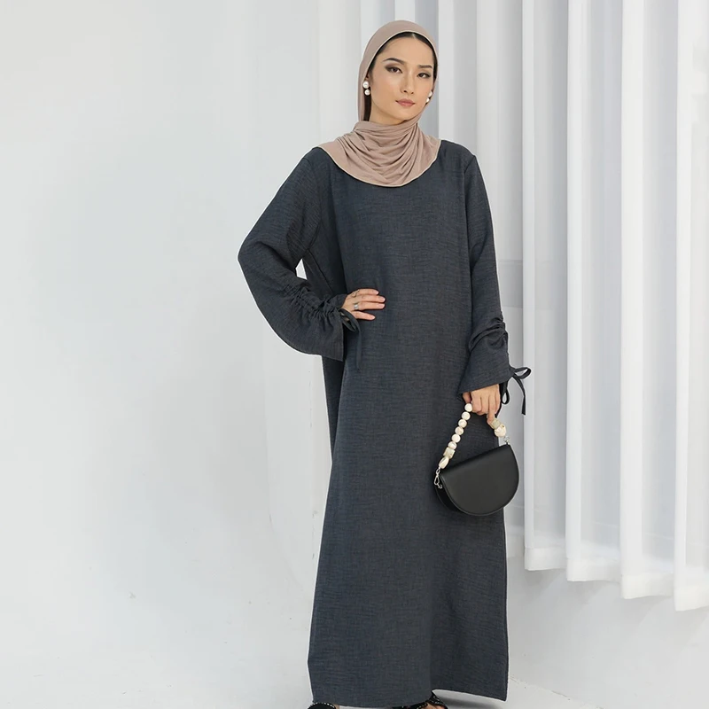 Eid Islamic Modest Dress for Women Abaya Lace-up Sleeve Morocco Casual Ramadan Vestidos Prayer Kaftan Dubai Muslim Long Robe
Eid Islamic Modest Dress for Women Abaya Lace-up Sleeve Morocco Casual Ramadan Vestidos Prayer Kaftan Dubai Muslim Long Robe