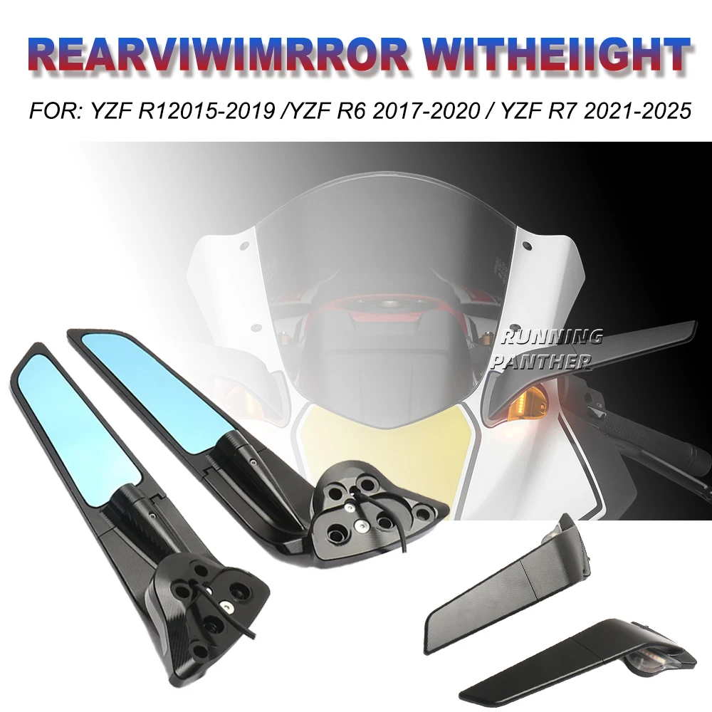 NEW For YAMAHA YZF R7 2021-2025 YZF R6 17-20 YZF R1 15-19 Motorcycle Mirror Wind Adjustable Rotating Rearview Mirror With Light
NEW For YAMAHA YZF R7 2021-2025 YZF R6 17-20 YZF R1 15-19 Motorcycle Mirror Wind Adjustable Rotating Rearview Mirror With Light