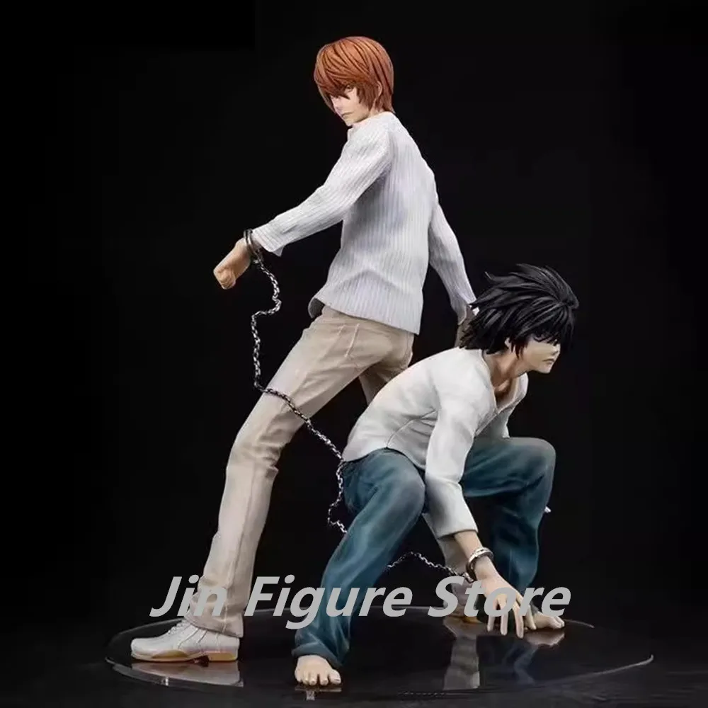 New 22cm Death Note Anime Figure Gk Yagami Light & L Combination Model Statue Pvc Scene Decoration Desktop Decoration Toy Gift
New 22cm Death Note Anime Figure Gk Yagami Light & L Combination Model Statue Pvc Scene Decoration Desktop Decoration Toy Gift