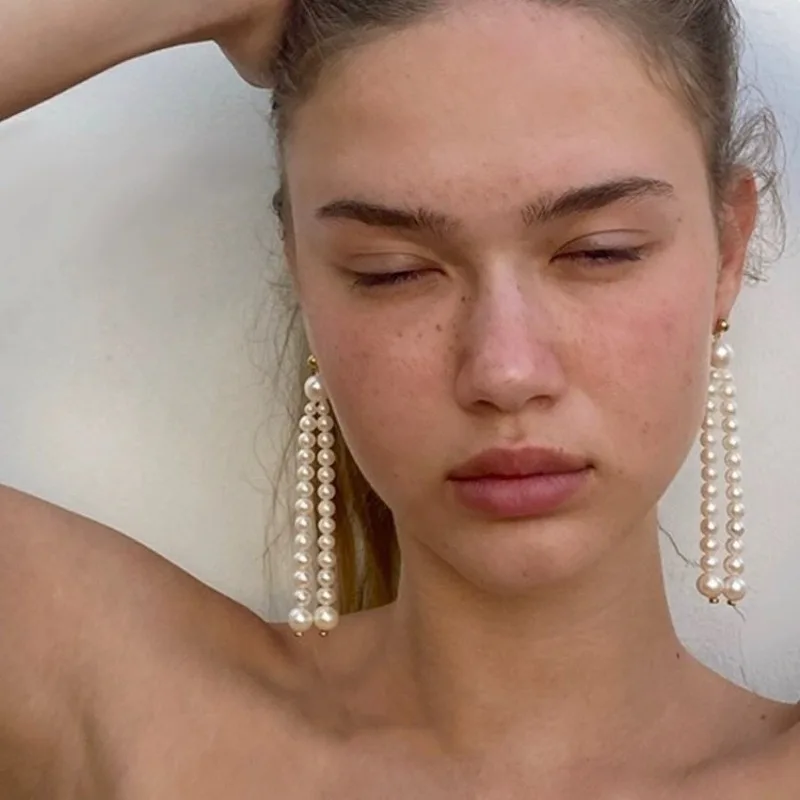 Long Tassel Imitation Pearl Earrings - Minimalist Niche High-End Style, 925 Silver Needle Double Pearl Earrings
Long Tassel Imitation Pearl Earrings - Minimalist Niche High-End Style, 925 Silver Needle Double Pearl Earrings