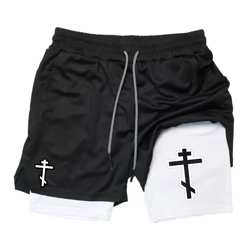 2-in-1 Double Layer Shorts With Inner Zipper Pocket, Men's Mid Stretch Sports Shorts For Summer Gym Workout Training
2-in-1 Double Layer Shorts With Inner Zipper Pocket, Men's Mid Stretch Sports Shorts For Summer Gym Workout Training