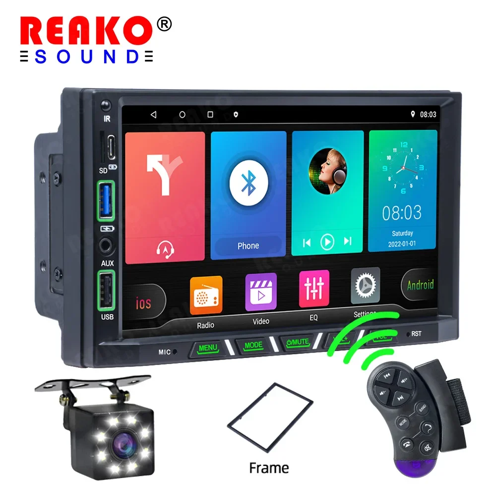 Универсальное радио Android Double Din 7 дюймов, двойной USB SD TYPE C, зарядная автомобильная стереосистема с камерой заднего вида, управление рулевым колесом
Универсальное радио Android Double Din 7 дюймов, двойной USB SD TYPE C, зарядная автомобильная стереосистема с камерой заднего вида, управление рулевым колесом