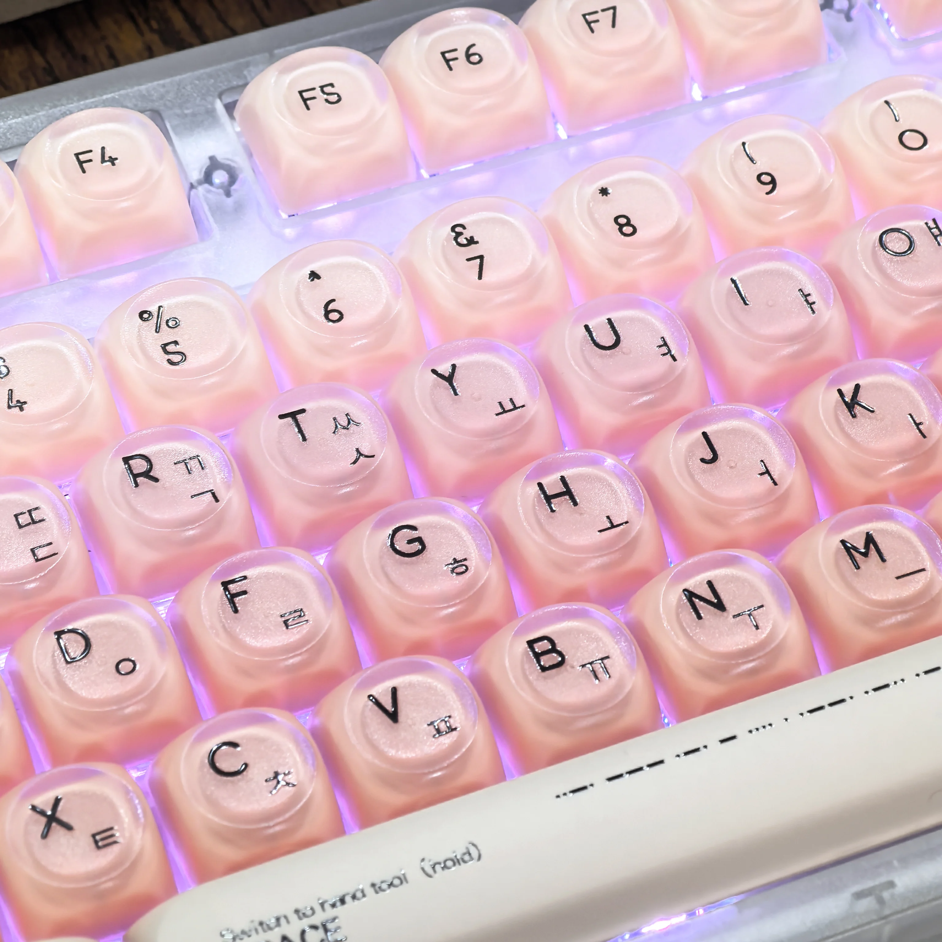 132 Keys Liquid Foundation Korean keycaps HOA Profile PBT+PC Round Pink Cute Keycap Sets for MX Mechanical Keyboard Keycaps
132 Keys Liquid Foundation Korean keycaps HOA Profile PBT+PC Round Pink Cute Keycap Sets for MX Mechanical Keyboard Keycaps