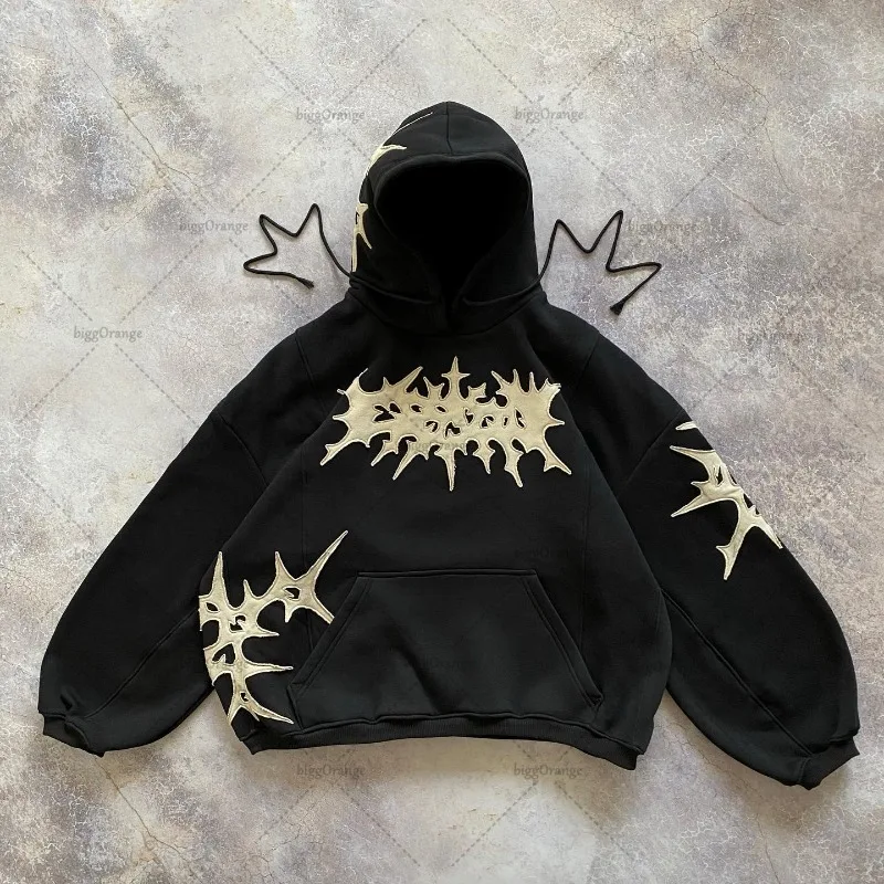 Street Hip-hop Retro Harajuku Y2K Embroidered Patchwork Fabric Fashion Loose Hoodie Men American Versatile Oversized Sweatshirt
Street Hip-hop Retro Harajuku Y2K Embroidered Patchwork Fabric Fashion Loose Hoodie Men American Versatile Oversized Sweatshirt