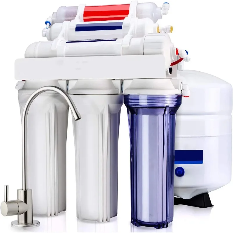 water purifier 5-level reverse osmosis system water filter under the sink, with 3.2 grams water tank
water purifier 5-level reverse osmosis system water filter under the sink, with 3.2 grams water tank