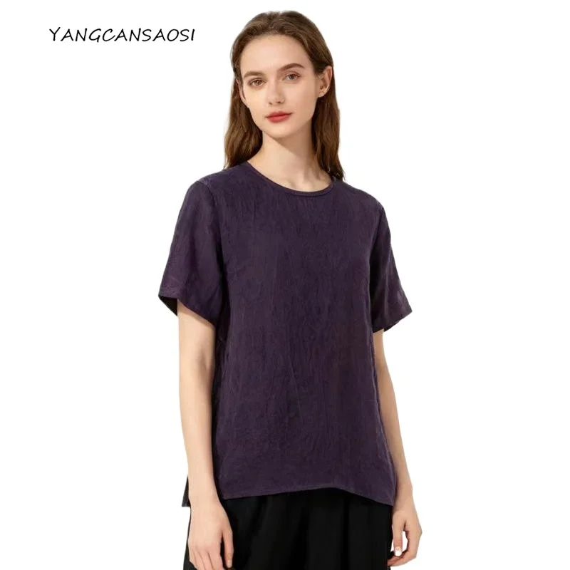 2025 Women's Fashion New 100% Natural Mulberry Silk Gambiered Guangdong Gauze Cotton Turtle Cracked Round Neck Loose T-shirt
2025 Women's Fashion New 100% Natural Mulberry Silk Gambiered Guangdong Gauze Cotton Turtle Cracked Round Neck Loose T-shirt