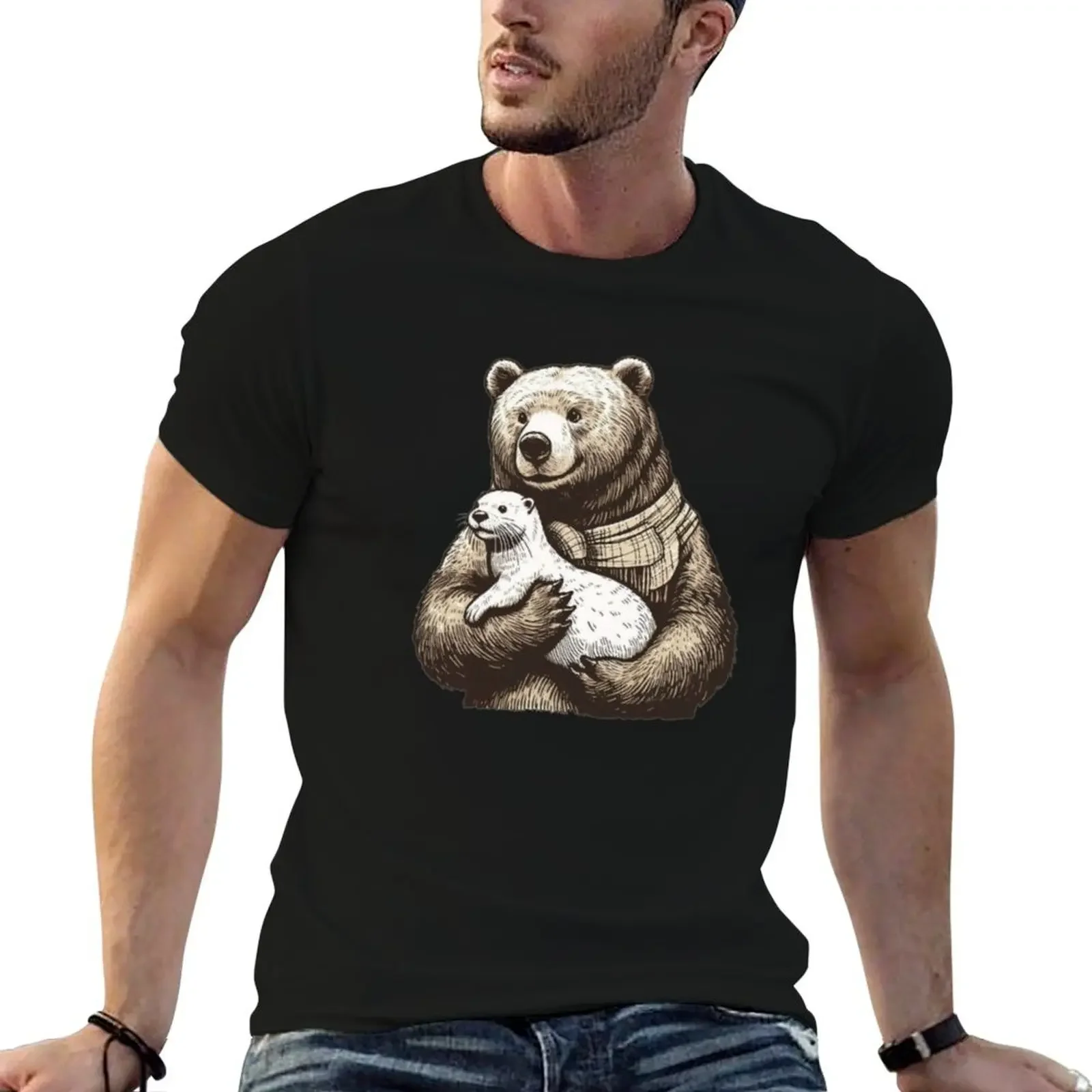 Bear and Otter T-Shirt valentines boutique clothes boys animal print funny meme t-shirts outfits for men
Bear and Otter T-Shirt valentines boutique clothes boys animal print funny meme t-shirts outfits for men