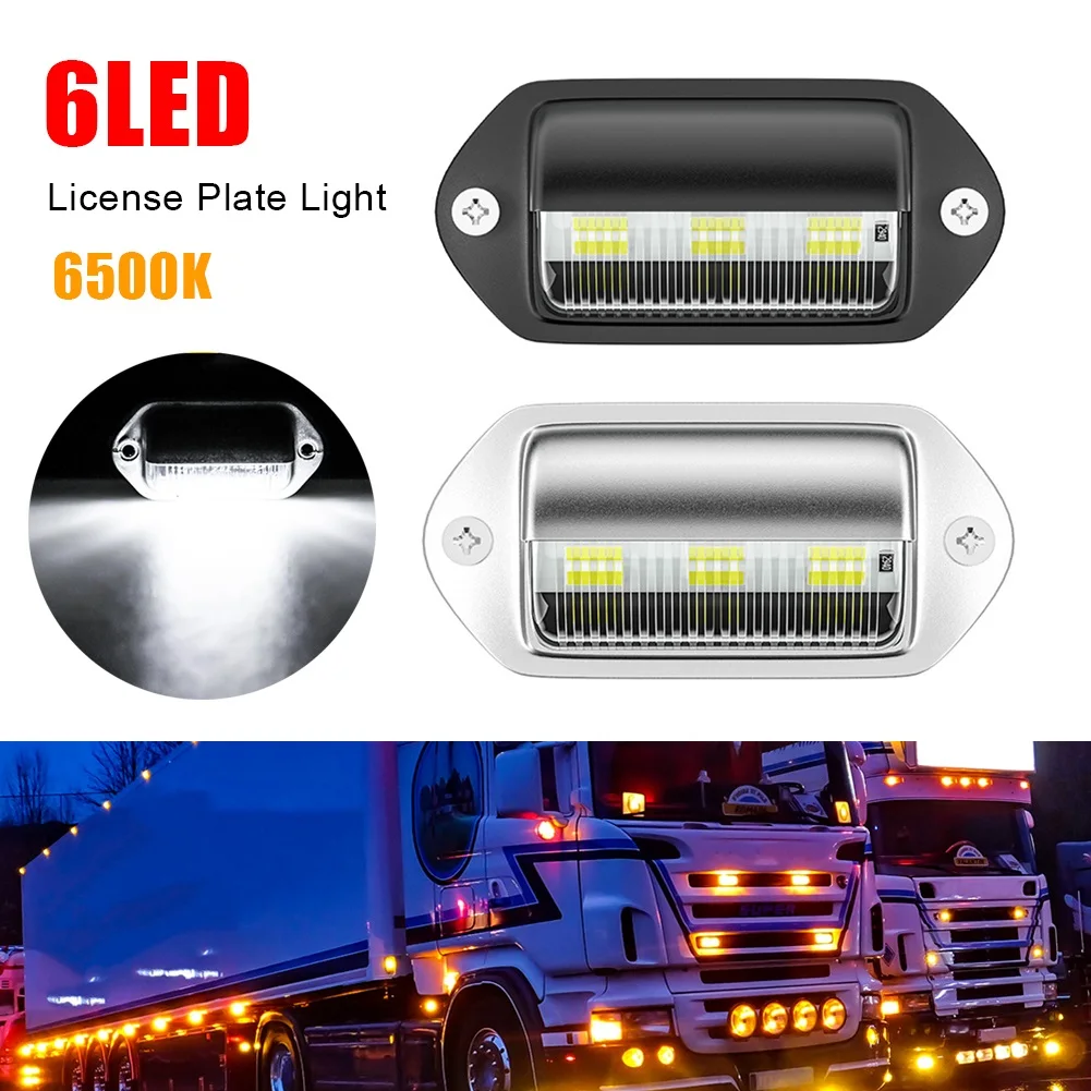 2pcs 6LED Car License Plate Lights 12-24V LED Side Marker 6500K White Warning Signal Waterproof for SUVs Trucks Trailers Buses
2pcs 6LED Car License Plate Lights 12-24V LED Side Marker 6500K White Warning Signal Waterproof for SUVs Trucks Trailers Buses