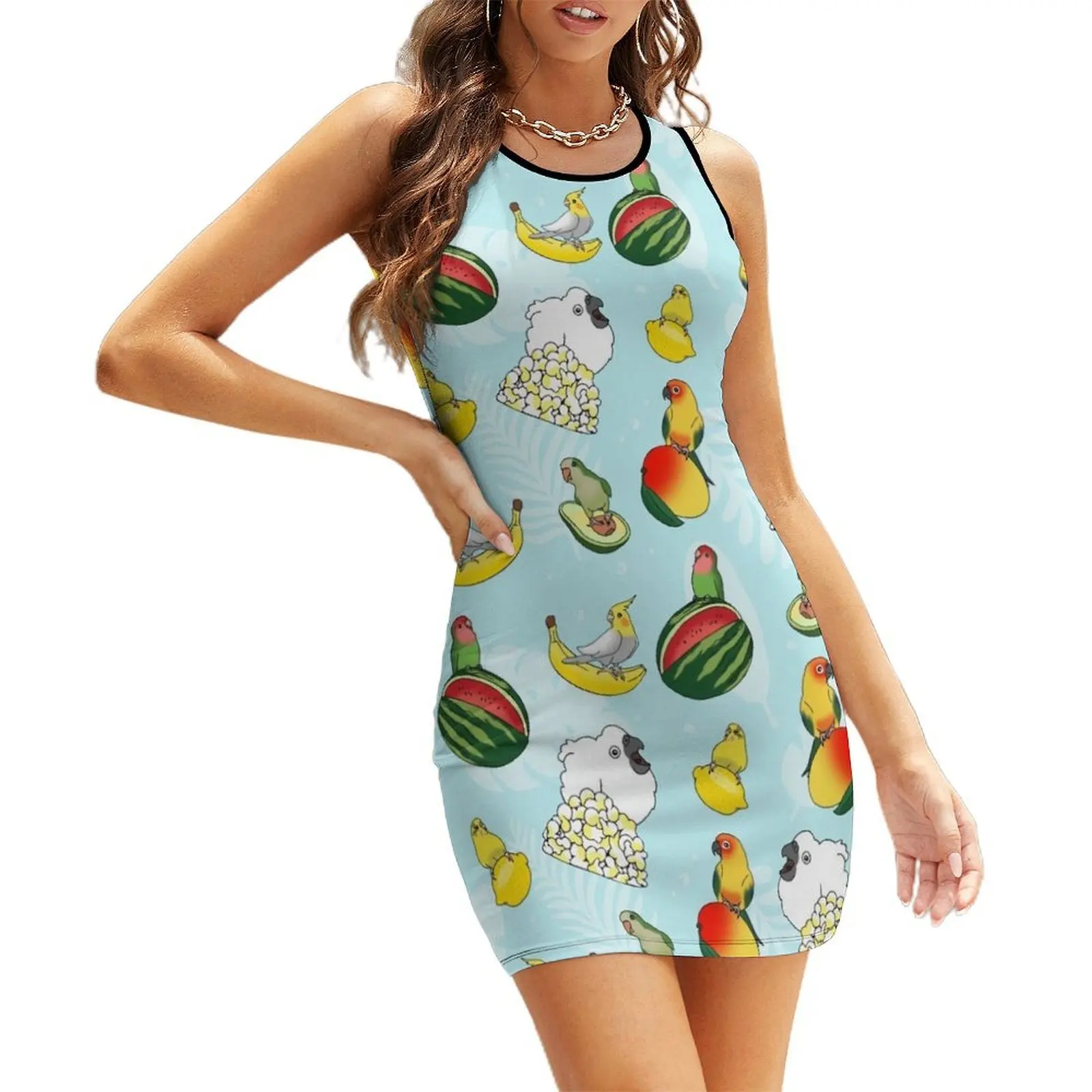 Fruit Birbs Pattern Sleeveless Sundress Dress vintage wedding dresses for parties elegant party dress for women 2025
Fruit Birbs Pattern Sleeveless Sundress Dress vintage wedding dresses for parties elegant party dress for women 2025