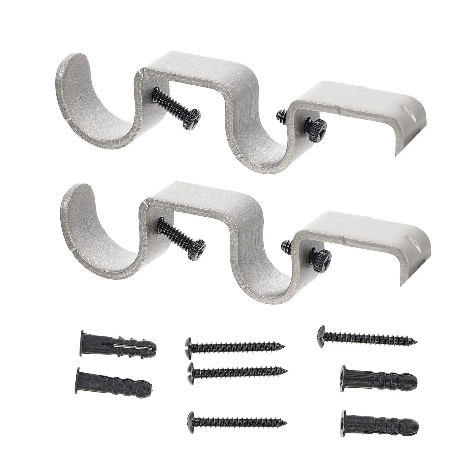 2 Sets Gray Curtain Rod Brackets Thickened Heavy Duty Iron Sturdy Roman Holders Easy Install Fixing Accessories Home Decor
2 Sets Gray Curtain Rod Brackets Thickened Heavy Duty Iron Sturdy Roman Holders Easy Install Fixing Accessories Home Decor
