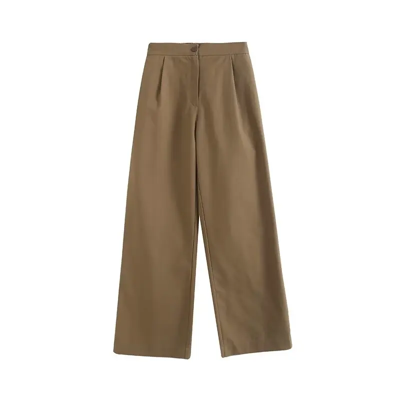 Women Women 2023 New Fashion Flax sports style Casual Straight Pants Vintage High Waist Zipper back pocket Female Trousers Mujer
Women Women 2023 New Fashion Flax sports style Casual Straight Pants Vintage High Waist Zipper back pocket Female Trousers Mujer