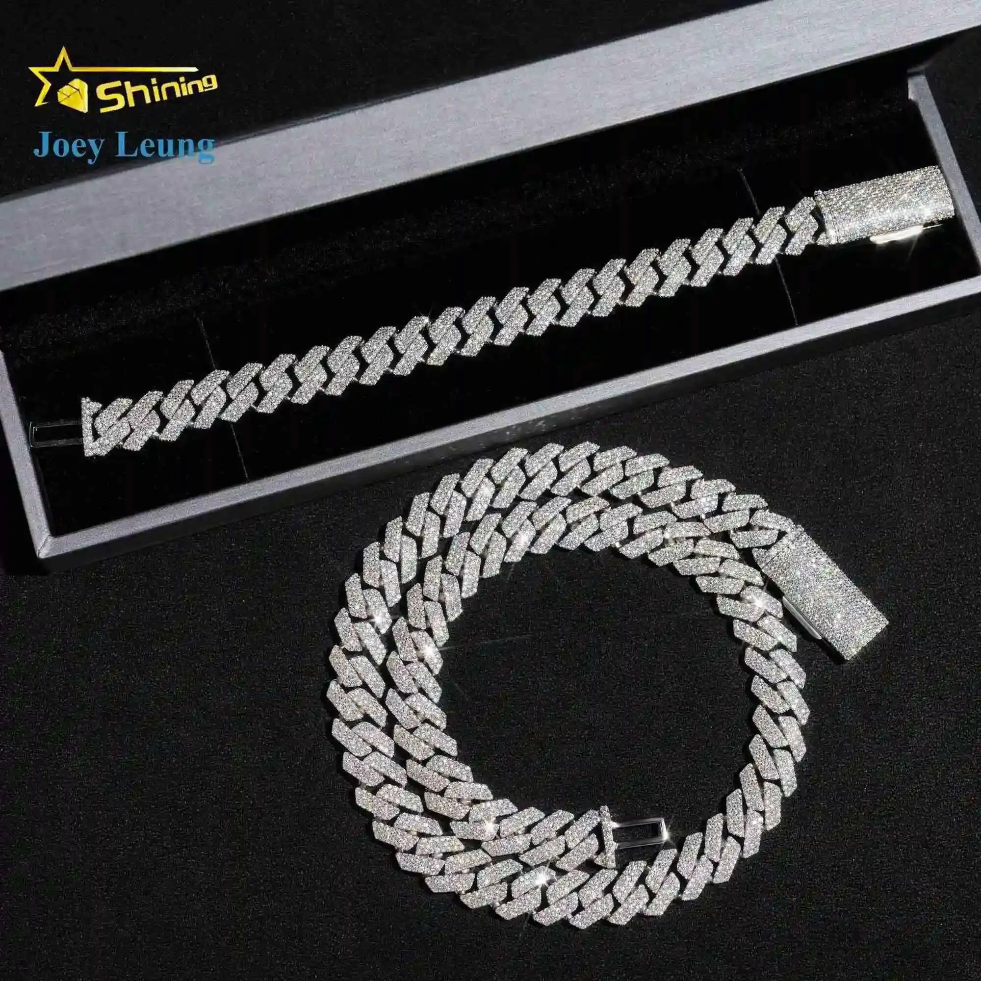 Hip hop style 13mm width 3 rows cuban necklace 925 silver iced out diamond bracelet vvs moissanite cuban link chain
Hip hop style 13mm width 3 rows cuban necklace 925 silver iced out diamond bracelet vvs moissanite cuban link chain