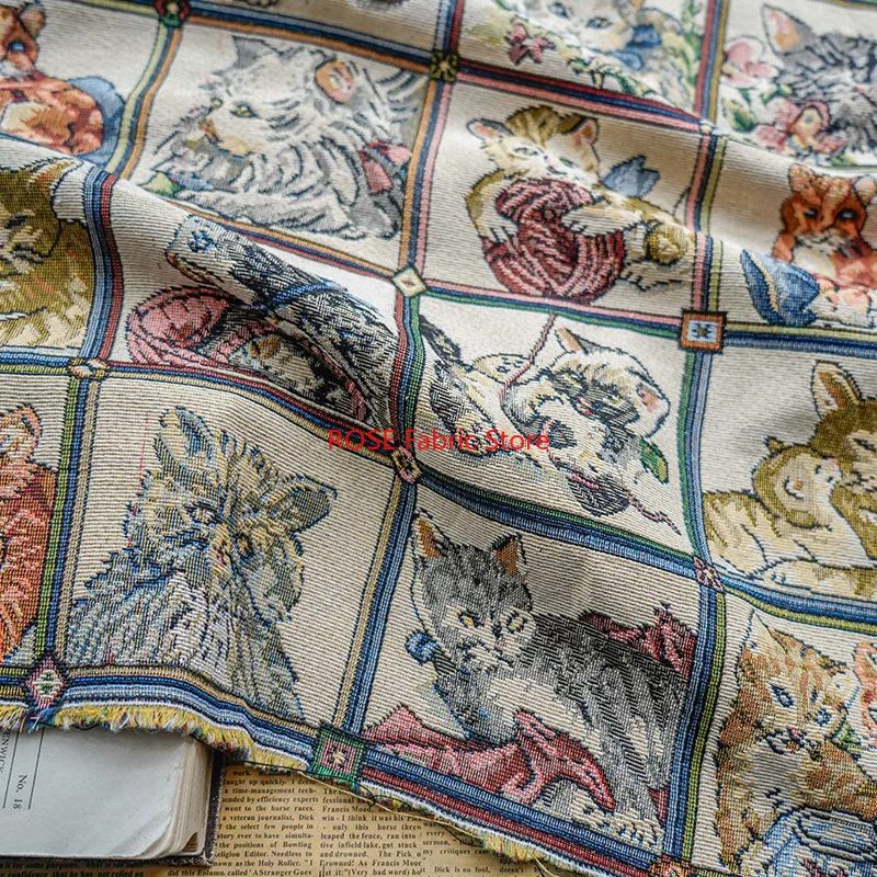 1-метровый клетчатый узор с животными, классическая окрашенная пряжа, жаккардовая ткань, простой стиль, платье, блузка, ткань для шитья своими руками 
1-метровый клетчатый узор с животными, классическая окрашенная пряжа, жаккардовая ткань, простой стиль, платье, блузка, ткань для шитья своими руками