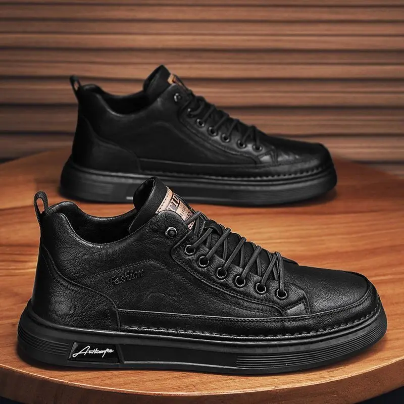 Brand Leather Casual Shoes for Men New High Top Platform Shoes Loafers Luxury British Business Style Walking Shoes Men Sneakers
Brand Leather Casual Shoes for Men New High Top Platform Shoes Loafers Luxury British Business Style Walking Shoes Men Sneakers