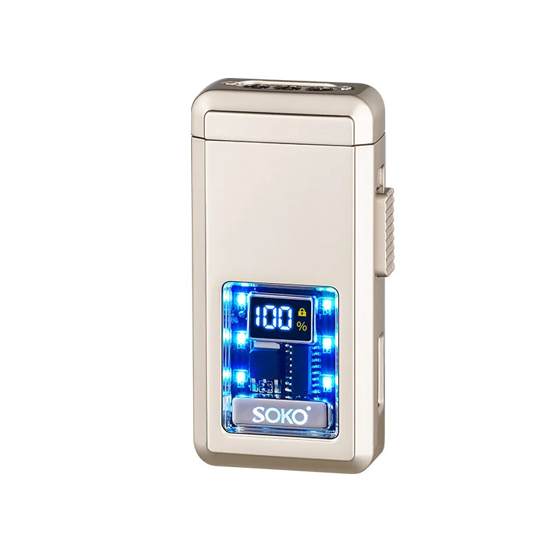 Voice&Gravity Activated Triple Flame Lighter,Jet Flame with Power Display&LED Lights,Rechargeable Electric &Gas Dual Use Lighter
Voice&Gravity Activated Triple Flame Lighter,Jet Flame with Power Display&LED Lights,Rechargeable Electric &Gas Dual Use Lighter