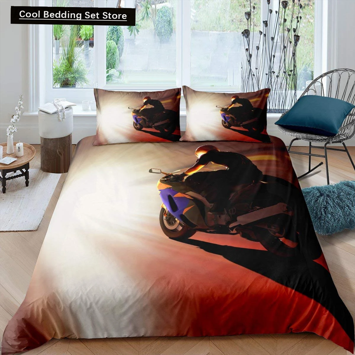 Motorcycle King Queen Duvet Cover Dirt Bike Bedding Set Motocross Racer Extreme Sports Quilt Cover Polyester Comforter Cover
Motorcycle King Queen Duvet Cover Dirt Bike Bedding Set Motocross Racer Extreme Sports Quilt Cover Polyester Comforter Cover