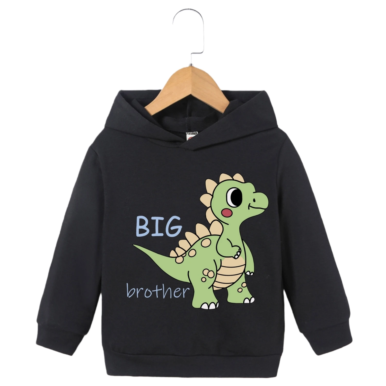 Boys' green dinosaur 'Big Brother' patterned hooded sweatshirt, casual knitted pullover
Boys' green dinosaur 'Big Brother' patterned hooded sweatshirt, casual knitted pullover