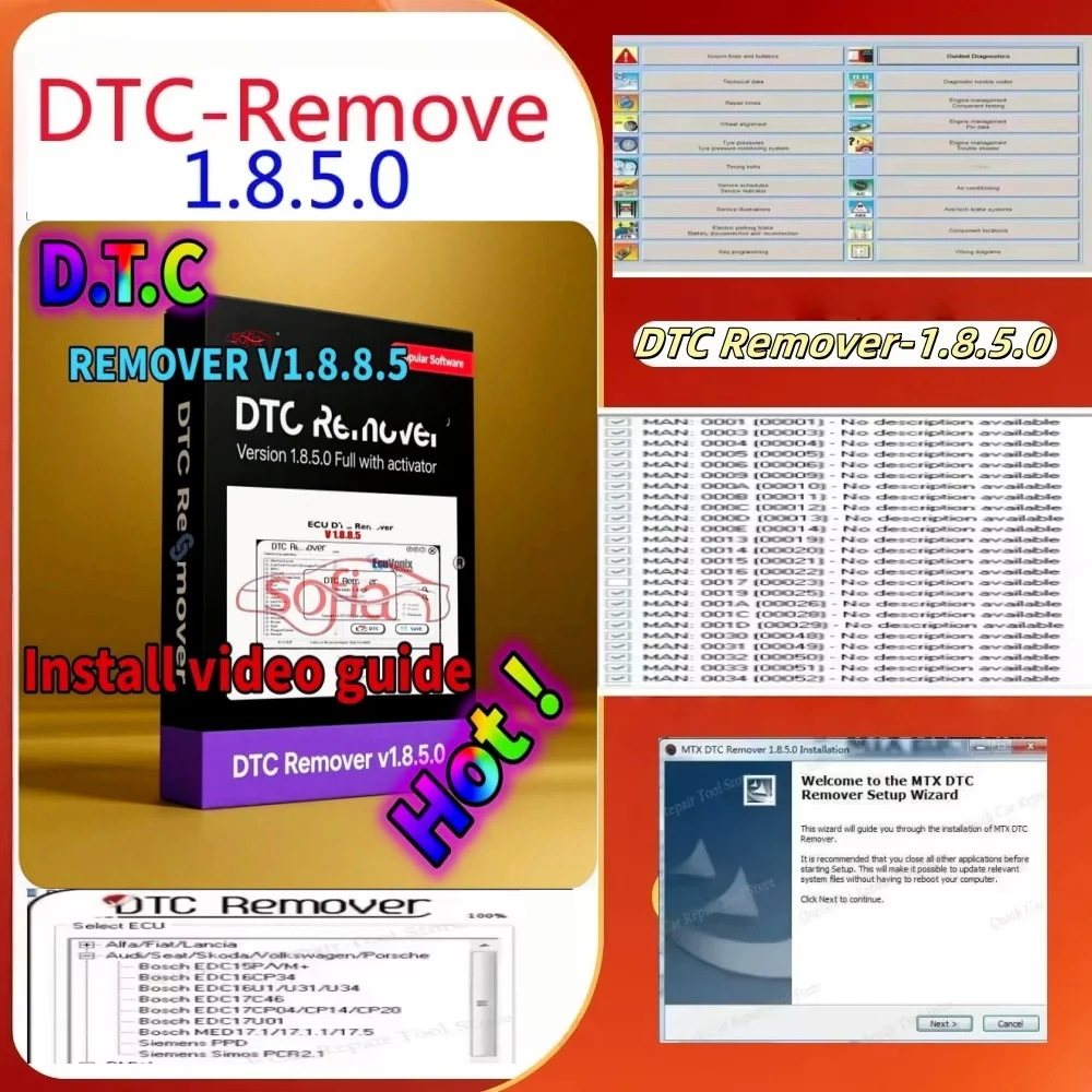 Newest DTC Remover 1.8.5.0 For KESS KTAG FGTECH OBD2 Software MTX DTC Remover 1.8.5 Keygen Full Unlimited Software for Window 7
Newest DTC Remover 1.8.5.0 For KESS KTAG FGTECH OBD2 Software MTX DTC Remover 1.8.5 Keygen Full Unlimited Software for Window 7