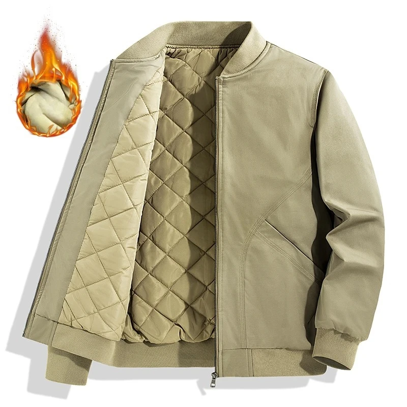 Autumn Winter Men's Padded Workwear Jackets Outdoor Trendy Thick Warm Baseball Jacket Men Comfortable High-quality Bomber Coat
Autumn Winter Men's Padded Workwear Jackets Outdoor Trendy Thick Warm Baseball Jacket Men Comfortable High-quality Bomber Coat